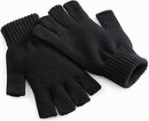 DOE - Handschoenen zonder Vingers - Vingerloze Handschoenen Dames - One Size - Polswarmers - Zonder Vingertoppen - Zwart
