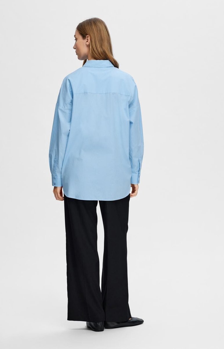 Selected Femme Dina-Sanni LS Shirt Cashmere Blue