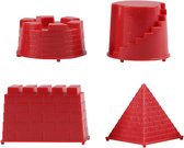 Sandy Clay® - Zandbakspeelgoed - Zandbakvormpjes - Klei Vormen - Kasteel Torens - Geschikt Voor Zand En Klei - 5,5-8,5cm - 4 Stuks