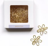 Maan Amsterdam - Paperclips bloem - 20 stuks - goud
