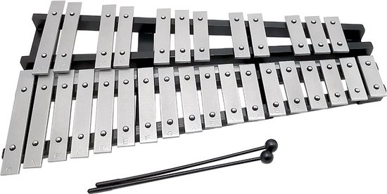 Foto: Wk 30 tonig aluminium xylofoon klokkenspel muziekinstrument professional studie top kwaliteit aluminium plaat voudige pakketkinderen muziekcadeau kinder muziekinstrument