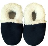 Chaussons de bébé hiver daim de Bébé slipper - Bleu foncé taille 16/17