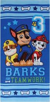 PAW Patrol Barks Teamwork - Strandlaken - 70 x 140 cm - Blauw - Badlaken - Badhanddoek - Handdoek