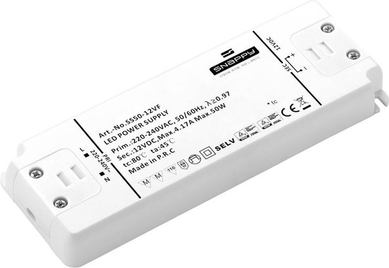 Transformateur LED Dehner Elektronik, driver LED Tension constante 50 W 4,16 A 12 V/ DC Protection contre les surcharges, Overs