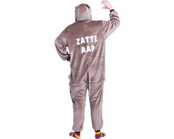 Apen onesie - dieren onesie - verkleedkleding - carnavalskleding - Carnaval kostuum - dames - heren – volwassenen – Zatte aap - maat XS/S