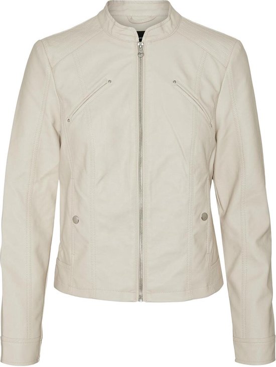 Vero Moda Jas Vmfavodona Coated Jacket Noos 10288555 Oatmeal Dames Maat - S