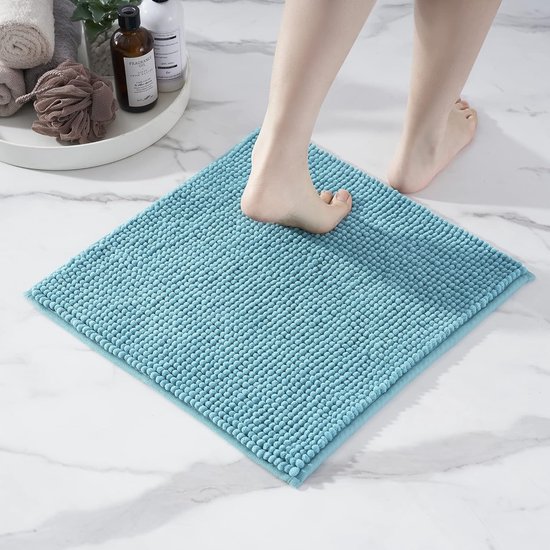 Badkamer Tapijt met Memory Schuim Crème - Badmat kan gecombineerd worden tot een set - Antislip & Maschinewasbaar - Douchedeken 2er Set (50x80cm 50x80cm