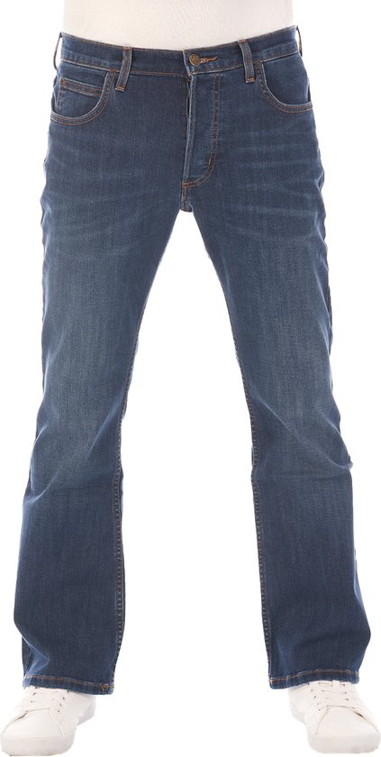 Lee Heren Jeans Broeken Denver bootcut Fit Blauw 33W / 36L Volwassenen Denim Jeansbroek