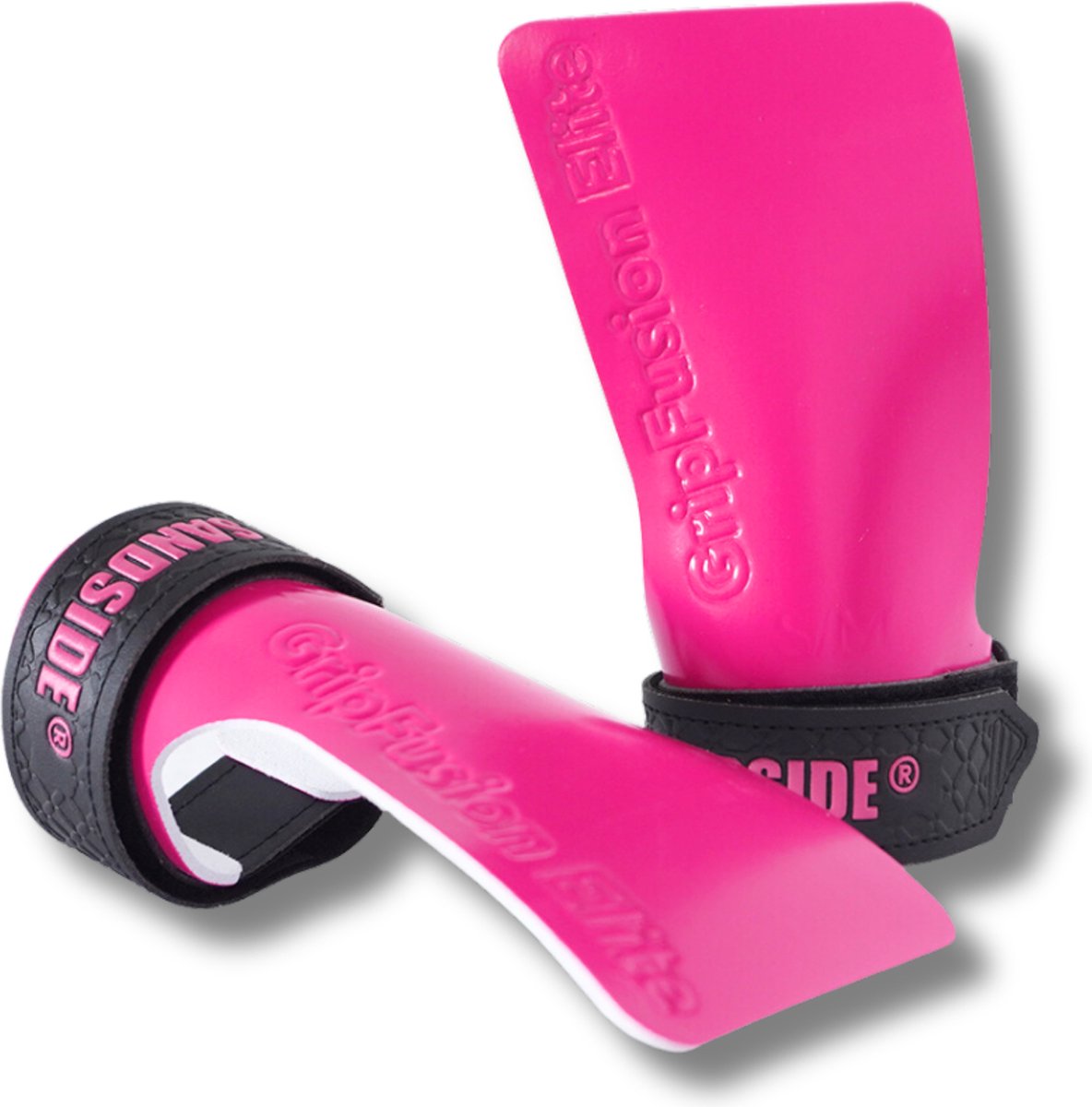 Sandside CrossFit Grips Elite 2.0 - Sticky Hand Grips - No Chalk - Fitness Handschoenen - Fingerless Grips - Hot Pink S/M