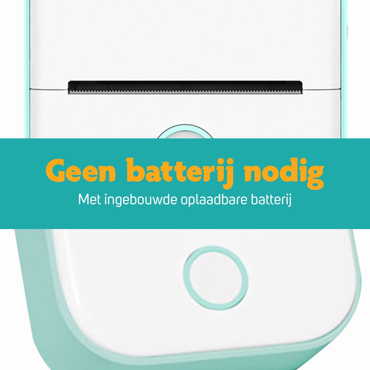 Pora&Co - Mini Fotoprinter Voor Smartphone - Incl. App & 1 Rol Fotopapier - Pocket printer - Mobiele fotoprinter - Mini printer - Sticker printer - Draadloos - Groen — afbeelding 2
