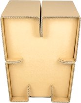 Kartonnen blok kruk - kartonnen meubel - karton kruk - 35x35x41 cm - Duurzaam Karton - Hobbykarton - KarTent
