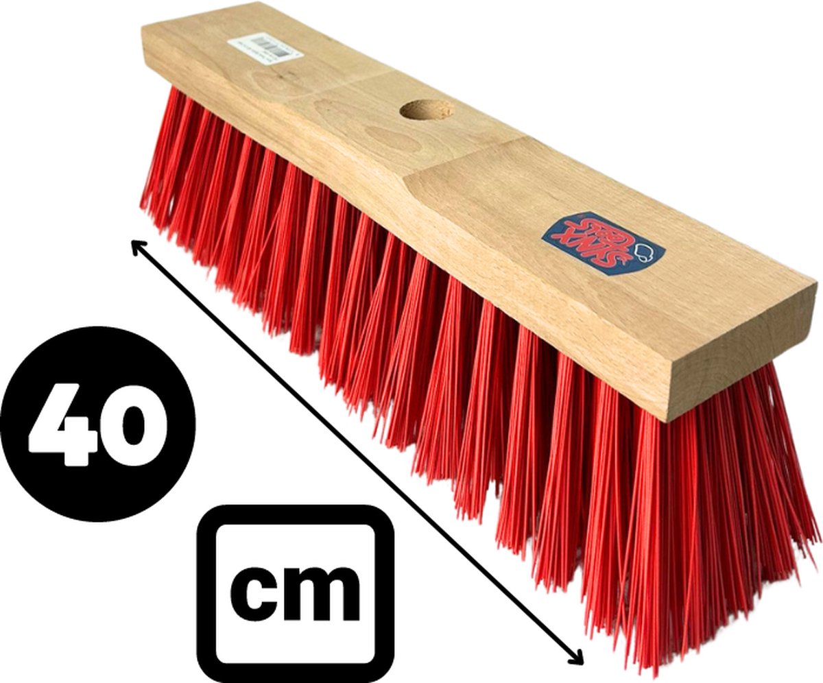 Goedkoopste Synx Tools - Buiten Bezem 40cm - Bezems - Straatbezem Kunststof haren - Bezems - Schrobborstels - Buitenbezem - schoonmaakartikelen - Zonder Steel