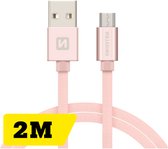 Swissten Micro-USB naar USB kabel - 2M - Roze