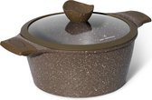 Just Perfecto Pan avec Couvercle 24 cm Granit Coldtouch Convient à Tous Feux de Chaleur Antiadhésif
