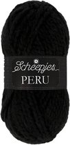 Scheepjes - Peru - 100 Zwart - pak van 5 bollen - 100gr - 75mtr