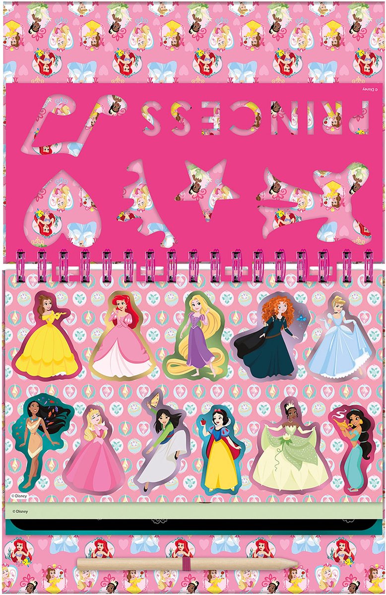 Disney Princess Totum vakantieboek doeboek prinsessen kraskaarten en kleurboek | scratch art en kleurplaten 25-delig harde kaft | speelgoed meisjes vanaf 3 jaar — afbeelding 10