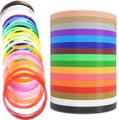 Filament pour stylo 3D Fleau - 200 mètres - 20 couleurs - Recharges pour stylo 3D - 10 mètres par couleur - 1,75 mm - Universel - Kit de démarrage - Dessin et artisanat - Kit d'artisanat -