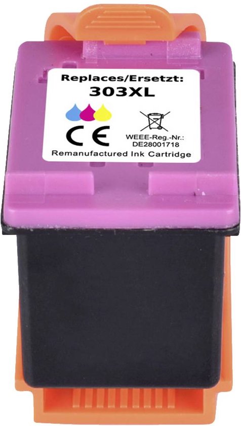 Cartouche d'encre Renkforce remplace HP 303XL, T6N03AE compatible cyan, magenta, jaune RF-5705438