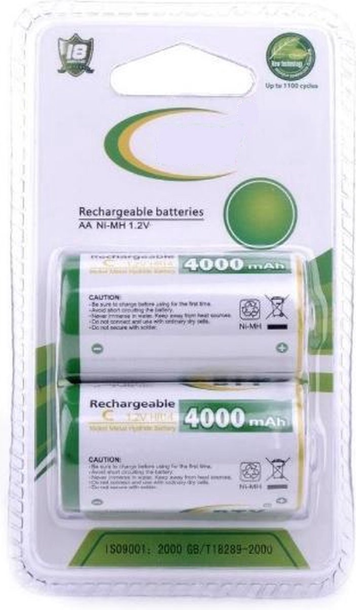 C HR14 Oplaadbare batterijen - 4000mAh C - Oplaadbare Batterijen - NiMH - 2 stuks huismerk