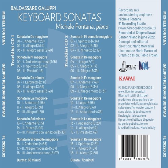 Michele Fontana - Galuppi Keyboard Sonatas Vol. 1 (CD)