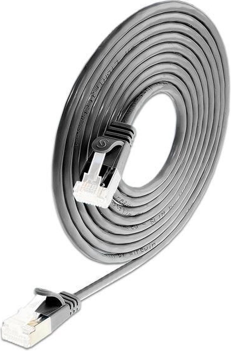 SLIM SL10549 CAT6A patchkabel U/FTP ~ 3.8mm zwart 2 m