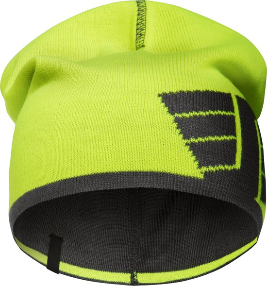Snickers 9015 Reversible Beanie - Geel, High Vis/Staal Grijs - One size