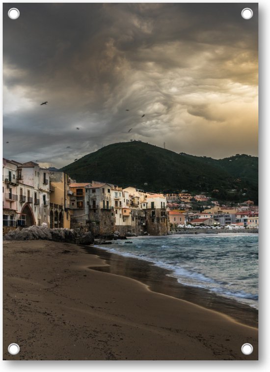 Gouden Uren in Cefalù - Tuinposter 50x70cm