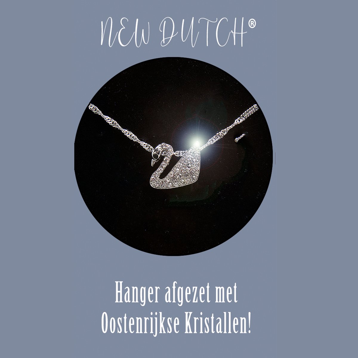 Sparkling Necklace Swan / Zwaan New Dutch® - Kerstkadotip _ Valentijn-Moederdag