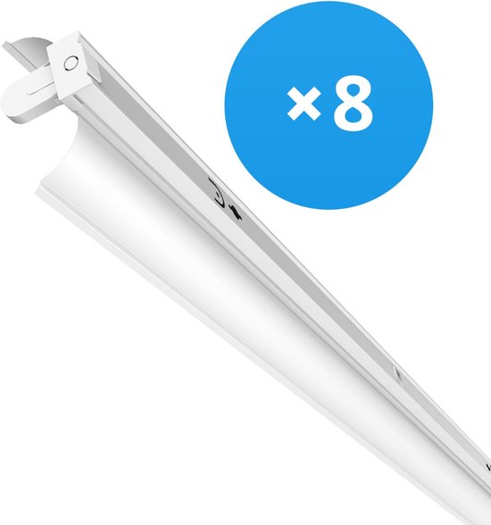 Voordeelpak 8x Noxion Montagebalk Click Reflector LED T8 | Geschikt voor 2x 150cm LED Buis.