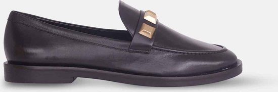 Caete Black Leather Loafers