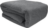 Sleeps Zachte Teddy Fleece Hoeslaken Antraciet - 140 x 200 cm - Heerlijk Zacht