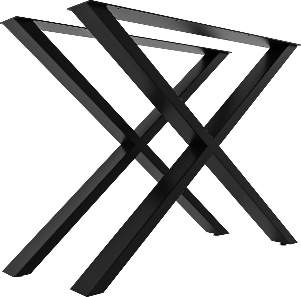Clp Swift Set van 2 tafelpoten Metalen vierkante profielen Hoogte 72 cm zwart L