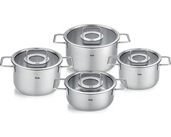 Fissler Pure Collection Pannenset met glazen deksel - 4 delig