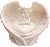 Boutique Trukado - Believe Engelen Vleugels en Cherubijn - LED - beeldje - zeer mooi en gedetailleerd - (hxbxd) ca. 8,5cm x 10,5cm x 7cm