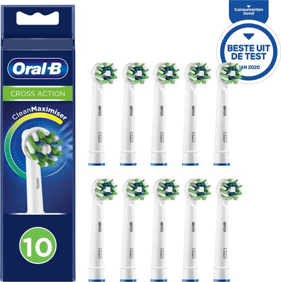 Oral-B CrossAction - Met CleanMaximiser-technologie - Opzetborstels - 10 Stuks - Oral B