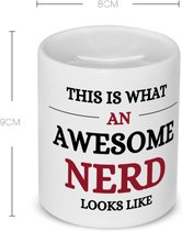 Akyol - an awesome nerd Spaarpot - Nerd - echte nerds - school - verjaardagscadeau - kado - gift - 350 ML inhoud