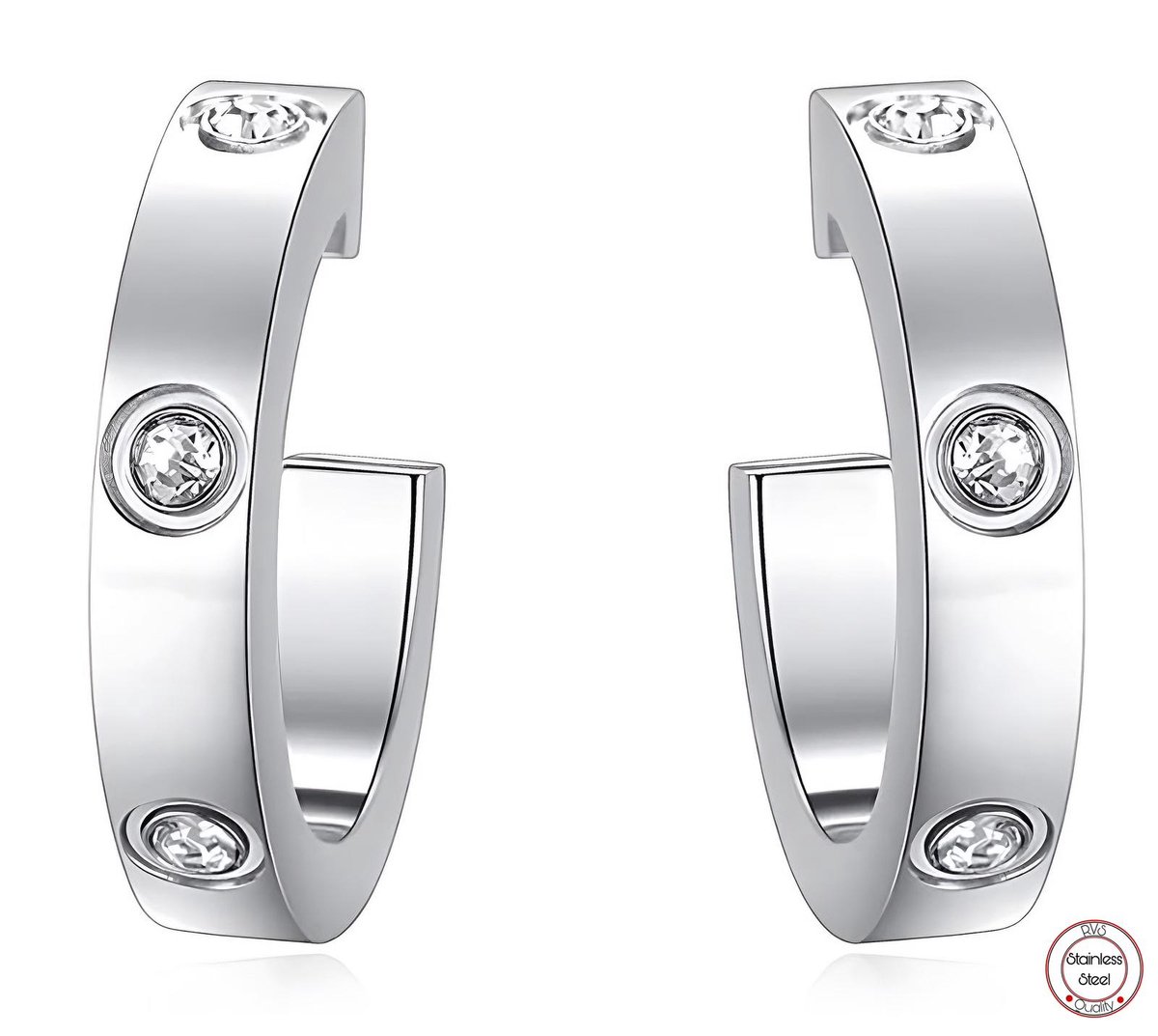 Soraro Dames Oorbel | Oorbellen | Staal | Cadeautje voor vrouw | Zilverkleurig