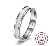 Basic Leren Ring | Ringen Mannen | Zilver&Wit | 18 mm | Ring Heren | Mannen Cadeau voor Man Cadeautjes | Vrouwen Ring | Dames Cadeau | Cadeau voor vrouwen | Luxe ring | Soraro | | Vaderdag | Vaderdag Cadeau