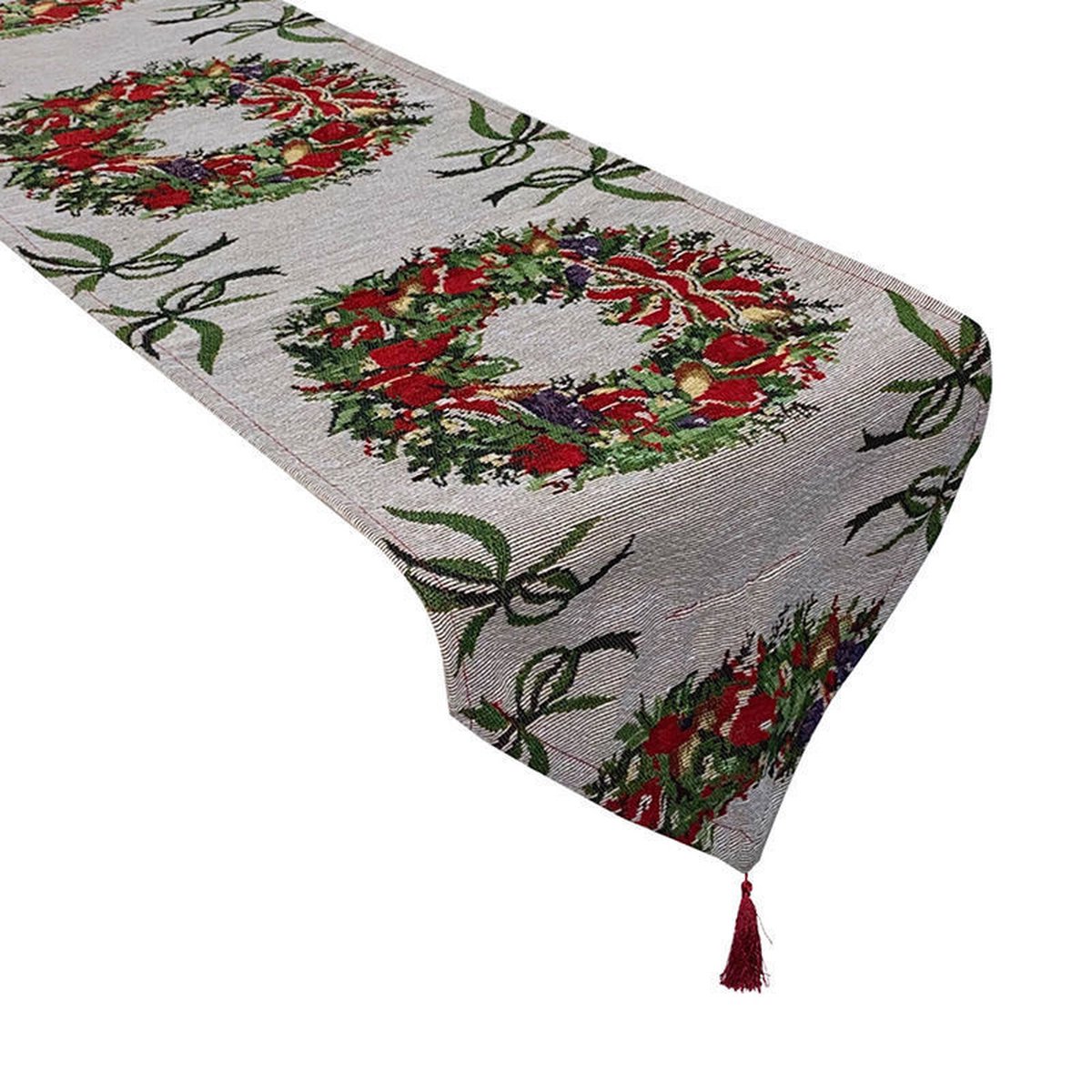 Kerstversiering Tafelkleed Kerst Tafelloper Kerstdecoratie Kersttafellaken Kerstkleed Decoratie Placemat Krans - 180 Cm