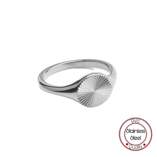 Soraro Rond Stralen Ring | 925 Zilver | Soraro | Zilver | 17 mm | Stralend | Vrouwen Cadeau | Cadeau voor Haar | Moederdag Cadeau