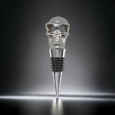 Catrinaz® Premium flessenstop - Zilveren Skull ontwerp - Wijnstopper - Luxe gift box - Uniek geschenk - Cadeau voor man - E-book inbegrepen
