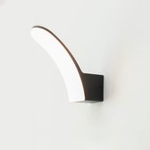 EGLO Laconella-E Wandlamp Buiten - LED - 18 cm - Zwart/Wit