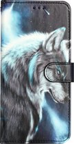 Bookcase hoesje met print Lone Wolf Geschikt voor: Oppo A57 / A57s
