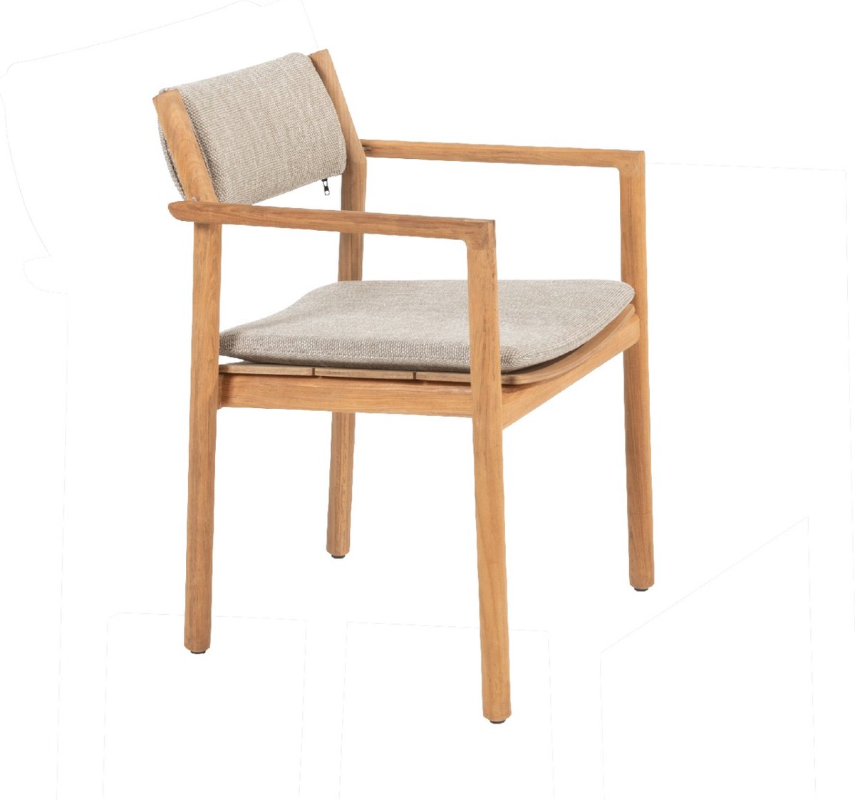 4 Seasons Outdoor Levi chaise de jardin empilable dining - teck