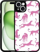 Cazy Hardcase Hoesje geschikt voor iPhone 14 Roze Cheeta's