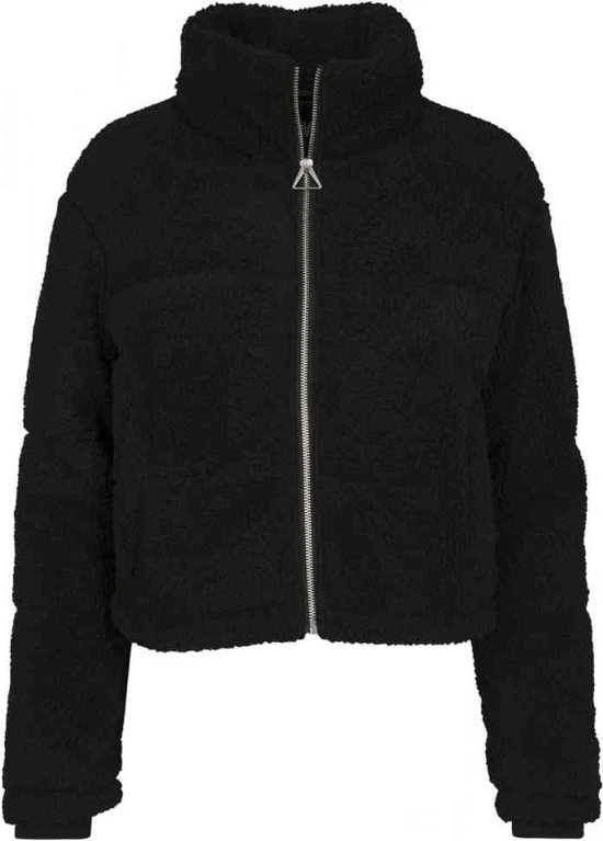 Urban Classics - Veste matelassée Boxy Sherpa - M - Zwart