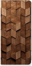 Book Wallet Case geschikt voor OPPO A98 5G Wooden Cubes
