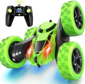Stunt auto met remote control -360 rotatie- Bestuurbare Auto - Speelgoed Stuntauto voor Binnen of Buiten - Groen - incl. accu
