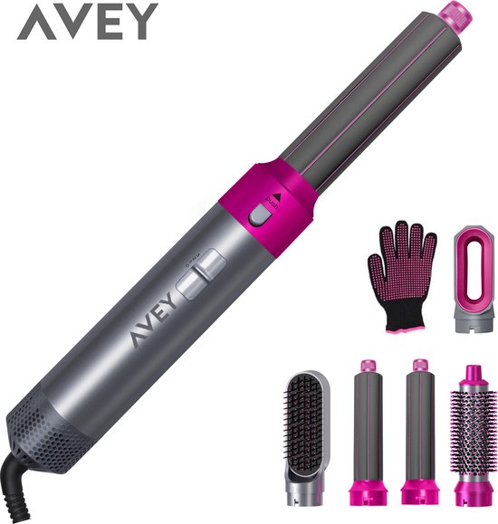 AVEY® Airstyler 5 in 1 Multi Styler Föhnborstel SET - Föhn - Hairwrap - Krultang – TikTok - V3 Vernieuwde ION-Technologie