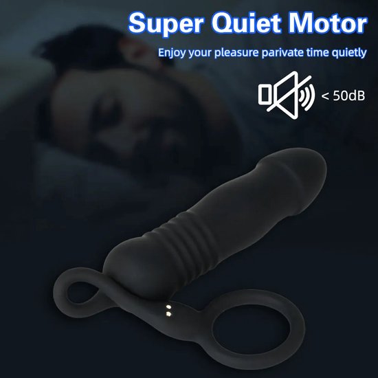 Anale telescoop vibrator mannen - Inclusief cockring - Penisring en vibrator - Thursting vibrator - Heren - 6 vibratiestanden - USB Oplaadbaar - Afstandsbediening
